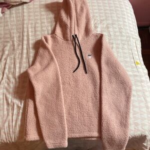 pink fila sherpa hoodie